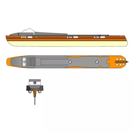 Skyllermarks Orange Std 45 + Rottefella NNN BC Manual - Retkiluistimet - 5610 - 2