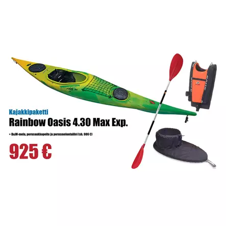Kajakkipaketti Rainbow Oasis 4.30 Max Exp - Peruskajakit - 5565 - 1