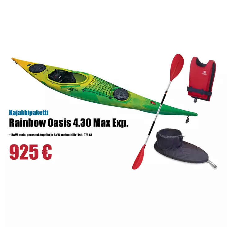 Kajakkipaketti Rainbow Oasis 4.30 Max Exp - Peruskajakit - 5565 - 1