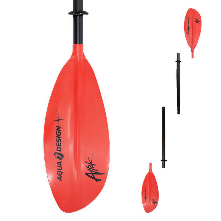 Aquadesign Attak 4 varamela 4-os. 220 cm - Perusmelat kajakeille - 2487 - 1