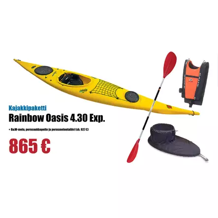 Kajakkipaketti Rainbow Oasis 4.30 Exp - Peruskajakit - 4998 - 1
