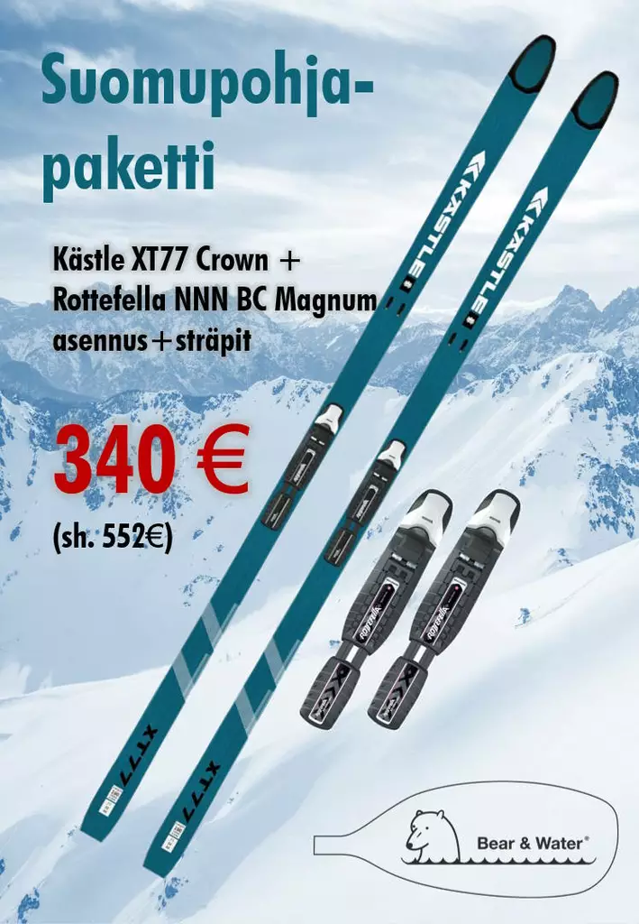 Kästle XT77 Crown 200 + Rottefella Magnum -suksipakettitarjous - Tunturihiihtosukset - 5688 - 1